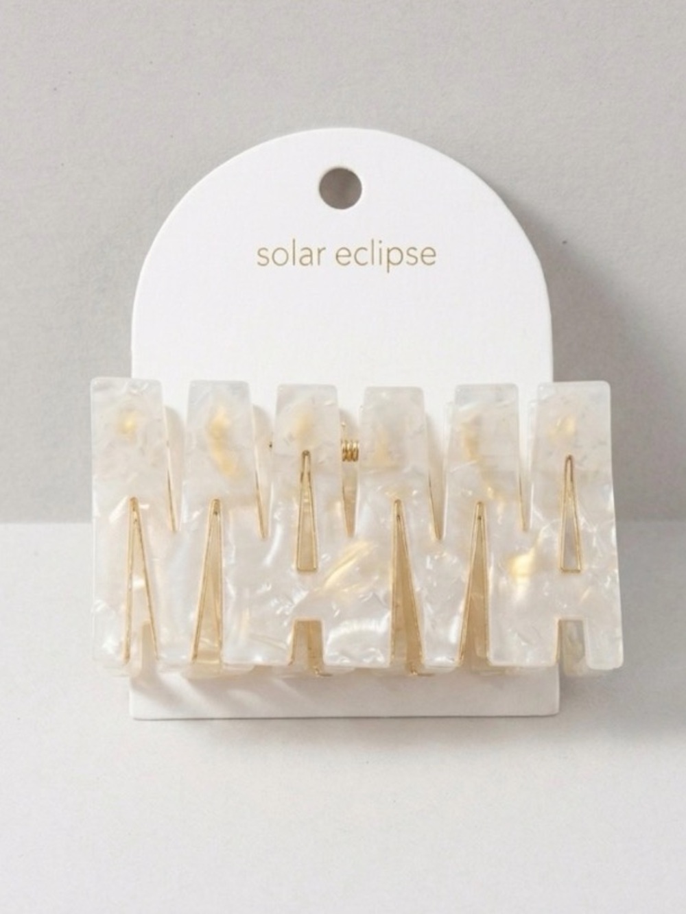 NWT ⚜️🤍⚜️ Solar Eclipse MAMA Hair Claw Clip
